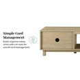 thumbnail image 6 of Walker Edison Mid-Century Modern Reeded 2-Door TV Stand for TVs up to 80”, Coastal Oak, 6 of 15