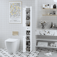 thumbnail image 2 of Yoneston Slim Tall Bathroom Storage Cabinet, 67.51" Freestanding Bathroom Cabinet with Drawer, 2 Doors and Adjustable Shelves, White, 2 of 6