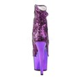 thumbnail image 5 of *7" Heel, 2 3/4" PF Peep Toe Sequins Ankle Boot, Side Zip - Purple Sequins/Purple Chrome, 11, 5 of 5