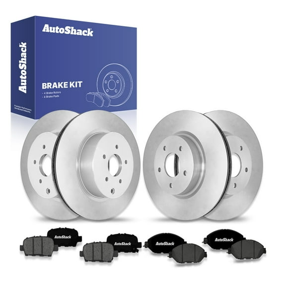 AutoShack Front & Rear Brake Rotors Premium Ceramic Brake Pads | Replacement For 2016 Nissan Pathfinder 3.5L V6 4WD FWD | 12-PC Brake Kit