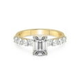 thumbnail image 4 of IGI Certified 1 Carat Emerald Shape Lab Grown Diamond Engagement Ring | 14K White Gold | Cassidy Entwined Prongs Lab Diamond Ring | FG-VS1-VS2 Quality Friendly Diamonds, 4 of 6