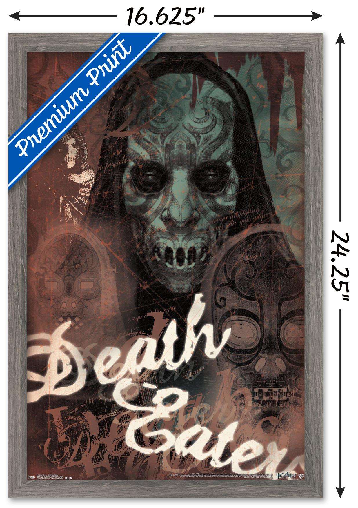The Wizarding World: Harry Potter - Death Eaters - Masks Wall Poster, 14.725" x 22.375", Framed
