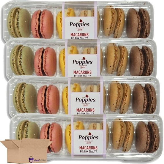 Belgian Quality Macarons Value Pack |  Pack of 4 (24 Total Macarons)