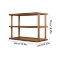 thumbnail image 3 of Usloyux Under $5 2 Tier Wooden Storage Rack, Desktop Organizer Shelf for Cups Books, Office Supplies Kitchen Countertop Display Stand, Compact & Sturdy, 3 of 6