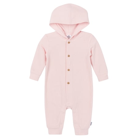 Gerber Baby Neutral Long Sleeve Hooded Romper, Sizes Newborn - 24 Months