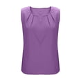 thumbnail image 4 of Levmjia Women's Tank Tops Fashion Sleeveless Vest Casual Hollow Out Shirt Polyester Loose Fit Tops Solid Color Leisure Blouse Daily Wear Spring Summer, 4 of 6