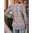 thumbnail image 4 of KISSMODA Women's Long Sleeve Comfy V-Neck Blouse & Tunic Tops, S-2XL, 4 of 4