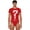 Red, variant on Leotards for Men Short Sleeve Question Mark Slim Fit Romper Wet Look PU Leather One Piece Leotard Purple M