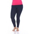 thumbnail image 1 of White Mark Universal PS208-02 Stretch Solid Womens Leggings, Navy - One Size, 1 of 3