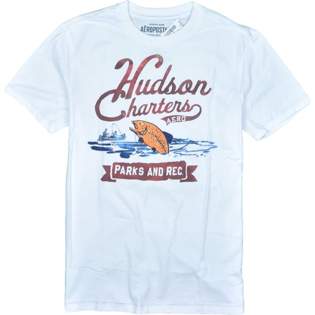 Aeropostale Animal Graphic playera para hombre, color blanco, XS