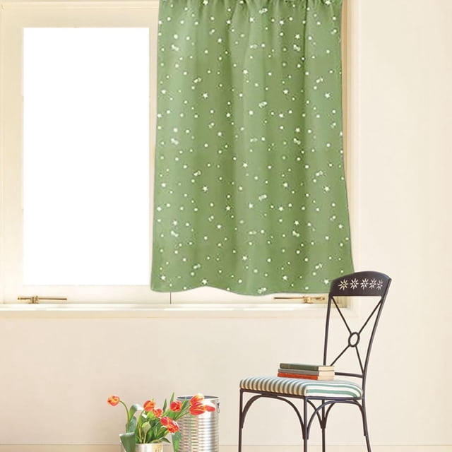 Cortina opaca atención fácil Sombreado 70% -90% Lavable a Decoración Barra Cortinas para sala de Comedor verde 74x90cm perfecl cortinas opacas