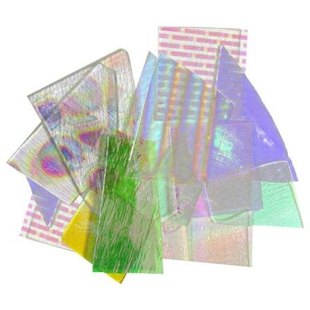 1/2lb. CBS Dichroic Glass Jewelry Pack Thin Clear 90 COE