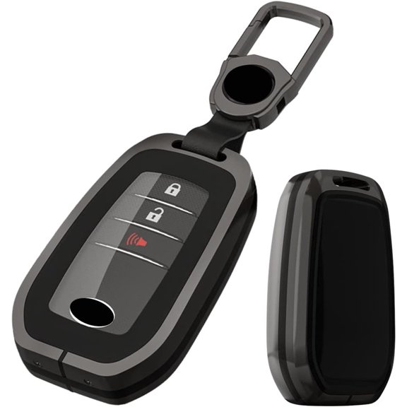 Key Fob Cover Compatible with Toyota Camry RAV4 Highlander Corolla Avalon C-HR Prius GT86 Keychain Case Holder Protector,Black,Fit for Toyota B Type