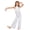White, variant on Girls Ruched Mesh Figure Skating Leotard Lyrical Dance Jumpsuit Ballet Dance Bodysuit Ballroom Dancewear Blue 6