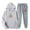 Gray 02, variant on Women's 2 Piece Sweatsuit Christmas Print Casual Oversized Outfits Loose Long Sleeve Hooded Sweatshirt and Pants with Pockets, Gray, M