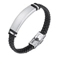 thumbnail image 1 of Los hombres de enlace trenzado de acero inoxidable pulsera de cadena, 1 of 4