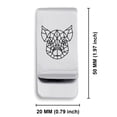 thumbnail image 2 of Stainless Steel Geometric Polygon Pig Animal Classic Slim Money Clip Credit Card Holder, 2 of 2