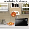 thumbnail image 3 of Bolsa calentadora con aislamiento y soporte de tela apto para microondas que mantiene el calor para harina de maíz, taco, pizza, pan hasta una hora, naranja, 3 of 5