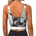 thumbnail image 3 of Vsdgher Yak Print Women Sleeveless Athletic Tank Top Built-in Bra Camisole Sports Vest for Yoga Running Fitness Exercise with Removable Pads, 3 of 8