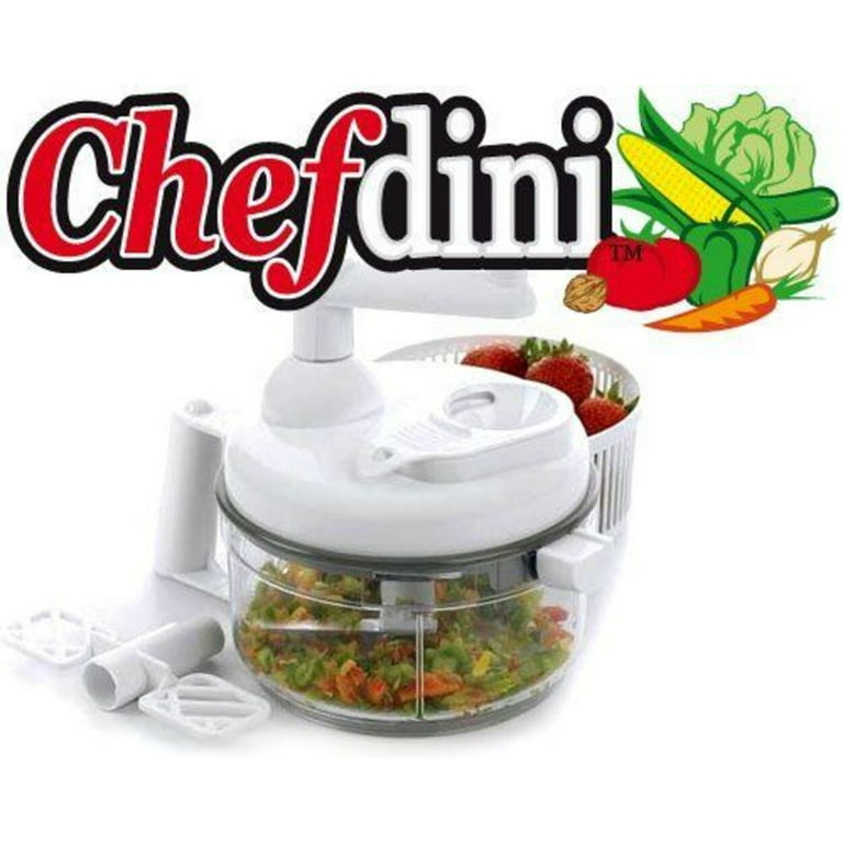 Chefdini - New Salsa Maker Vegetable Chopper Mixer and Food Processor as  Seen on TV - White