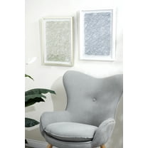 Decmode 16” x 21.5” Silver & Gray Abstract String Art Shadow Box Wall Decor, Set of 2