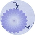 thumbnail image 1 of Ahgly Company Machine Washable Indoor Round Transitional Heavenly Blue Area Rugs, 3' Round, 1 of 7