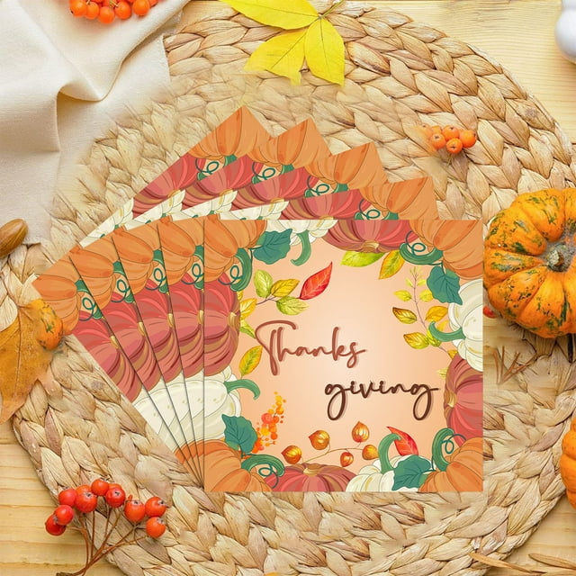 Decoración de Acción de Gracias, adornos de Acción de Gracias, servilletas con estampado de hojas de otoño, 25 unidades, servilletas desechables de Acción de Gracias, decoraciones perfectas para fiest