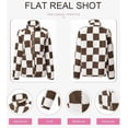 thumbnail image 4 of Jackets For Women Causal Sherpa Fall Jacket Loose Button Down Plaid Winter Coats, 4 of 6
