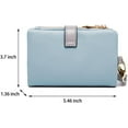 thumbnail image 7 of Wallets for Women Rfid Small Womens Wallet Leather Ladies Wallets,Compact Wristlet Wallets,Trifold Card Holder Wallets with Multi Credit Card Slot Zipper Coin Pocket and Wrist Strap(Green), 7 of 7