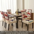 thumbnail image 2 of Patriotic Ford Chair Covers for Dining Room Set of 4, High Stretch Removable Washable Parsons Chair Slipcover for Home Party Hotel Wedding Ceremony (Red Truck with Flag,4PCS), 2 of 6