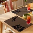 thumbnail image 4 of Black Brown Cat Placemats Set of 4 Retro Art Animals Rustic Place Mats Indoor Wipeable Table Mats Washable Cloth Dining Table Placemats for Kitchen Holiday Party Home Decor 13x19 Inch, 4 of 9