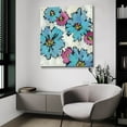thumbnail image 5 of Epic Art 'Graphic Pink and Blue Floral III' by Silvia Vassileva, Acrylic Glass Wall Art, 36"x36", 5 of 10