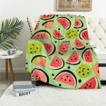 thumbnail image 4 of FCXZI Lightweight Watermelon Dots Flannel Blanket - Soft, Warm, Multi-Purpose 30*40in, 4 of 7