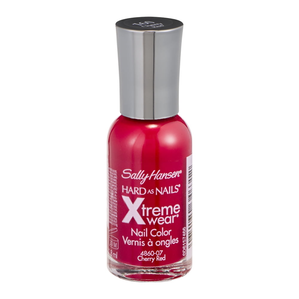 Sally Hansen Hard as Nails Xtreme Wear Nail Color, Cherry Red Walmart