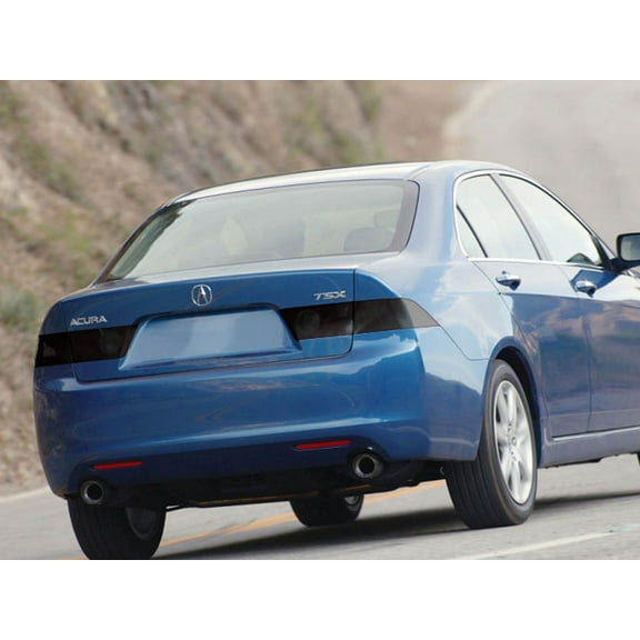 Rvinyl Tail Light Tint Covers Compatible with Acura TSX 2004-2008 - Blackout Smoke