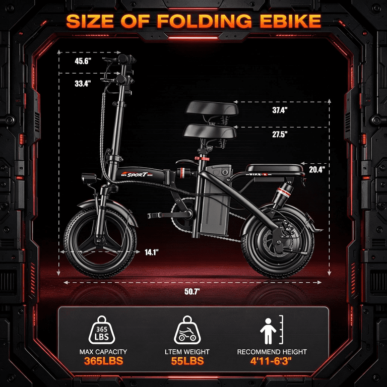 AZHAR 750W Foldable Electric Bike for Adults, 48V 10Ah Removable