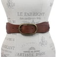 thumbnail image 3 of 2" Wide High Waist Braided Woven Full Grain Tapered Oval Leather Belt, 3 of 4