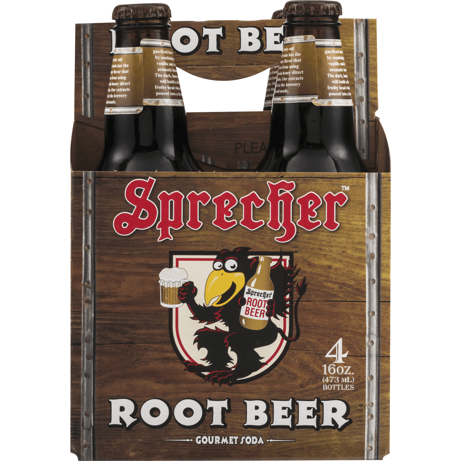 (3 pack) Sprecher Gluten-Free Root Beer Gourmet Soda, 16 Fl. Oz., 4 Count