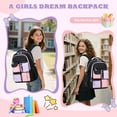 thumbnail image 3 of Soda Candy Girls Backpack for School Cute Colorblock Kids Backpack with Multi-Pocket Water Resistant Ergonomic Bookbag for Elementary Middle Hight School, 3 of 9