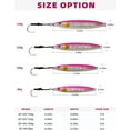 thumbnail image 6 of BLUEWING Fishing Lures Slow Pitch Jig Flat Fall Jigging Pitching Lures Vertical Jigs, Baits with Assist Hook Fishing Artificial Bait, Pink,120g, 6 of 7