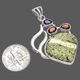 thumbnail image 2 of Natural Chrysotile, Amethyst & Garnet 925 Sterling Silver Pendant Jewelry P-1290 SDP147313, 2 of 5