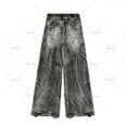 thumbnail image 3 of Y2k-ropa de calle Punk para hombre, pantalones vaqueros de Hip Hop, ropa de trabajo de la costa oeste, estilo Rap rasgado, ropa holgada de talla grande, pantalones para fregar, 3 of 5