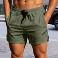 thumbnail image 3 of Gym Shorts Men Summer Elastic Waist Slim Fit Moisture Wicking Lightweight Athletic Workout Shorts with Pockets, 3 of 9