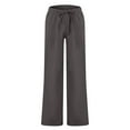thumbnail image 2 of Fashnice Pantalons de Survêtement pour Hommes Pantalons Solides à Cordon Décontractés de Rue Gris Foncé 2TG, 2 of 9