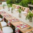 thumbnail image 3 of Pink Orange Floral Cloth Napkins, Spring Blossom Botanical Flowers Washable and Reusable Dinner Napkins Set of 6, Table Napkin for Kitchen Party Birthday Wedding Hotel Housewarming 20"x20", 3 of 8