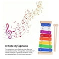 thumbnail image 4 of Glockenspiel Instrument, Durable Kids Xylophone Aluminum Wood  Sound Quality 8 Notes Better Learning  For Practice, 4 of 8