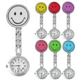 thumbnail image 4 of Smile Face Enfermera Fob Reloj Clip Reloj Uso Bolsillo Cuarzo Cierre Reloj, 4 of 5