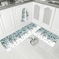 thumbnail image 2 of Kitchen Rugs and Mats,Eucalyptus Berries Green Leaves 2 Piece Anti Fatigue Area Runner Rug Set Comfort Standing Floor Mat,Watercolor Botanical White Non Slip Absorbent Doormats for Laundry/Bathroom, 2 of 6
