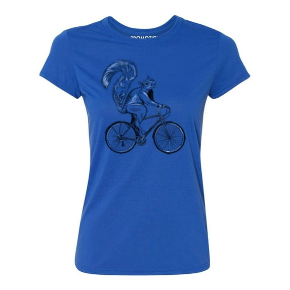 P&B Squirrel Riding Bike Women's T-shirt, 3XL, Royal