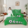 thumbnail image 3 of Castle Fairy Eat Sleep Soccer Queen Comforter Set,Sport Football Bedding Comforter Set, 3 of 7